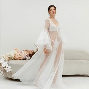 Bridal Sheer Long Dress